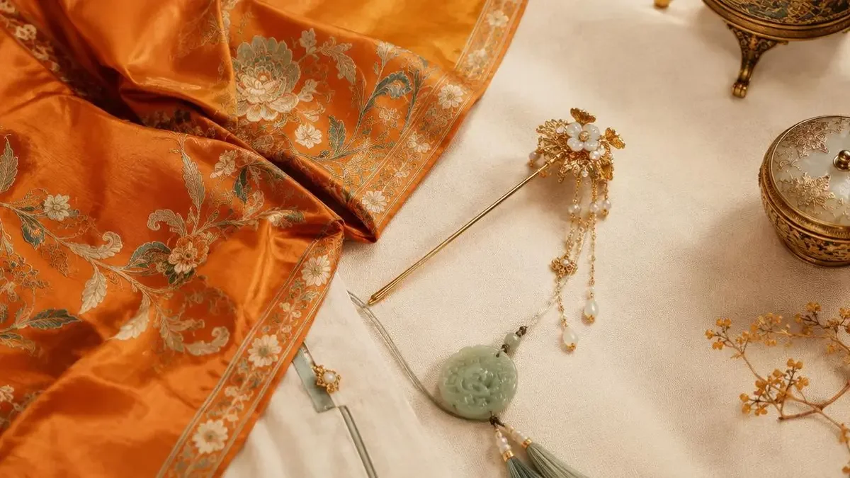 黄豆短剧专题《锦衣细节控：服化道在线的古装大戏》封面，每一帧都能截图当壁纸